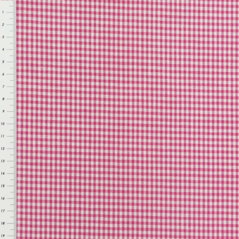 Baumwollstoff kariert weiß pink 2mm Finale Aktion