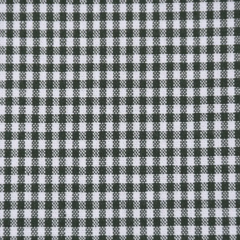 Aktuell Baumwollstoff kariert weiß dunkelgrün 2mm 1,4m Breite
