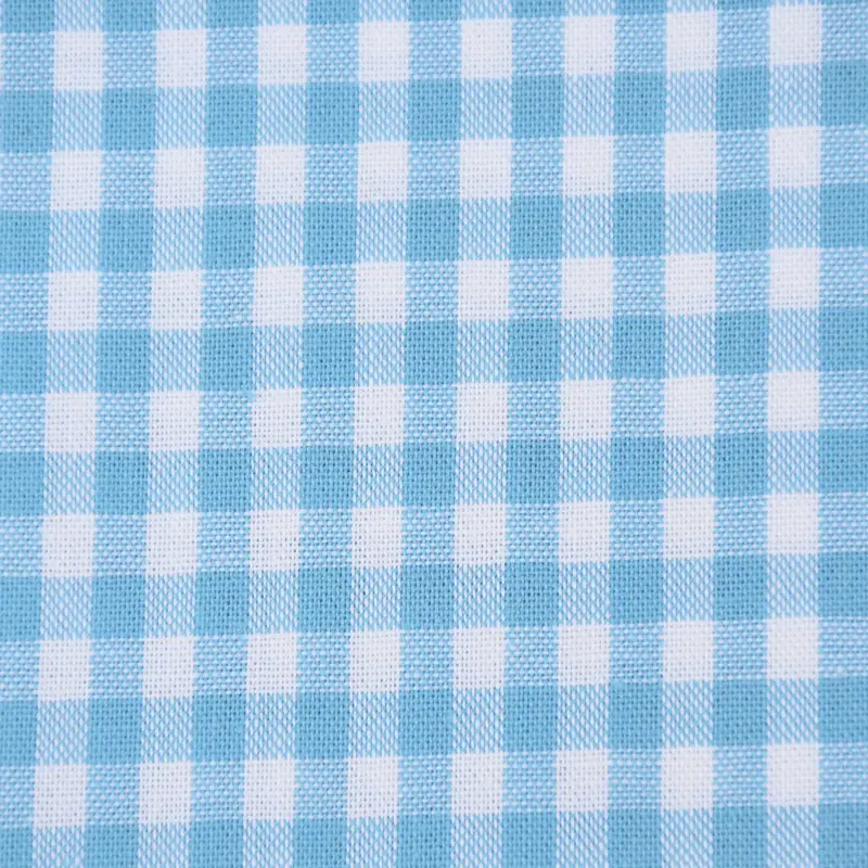 Preis Gesenkt Baumwollstoff kariert weiß türkis 5mm