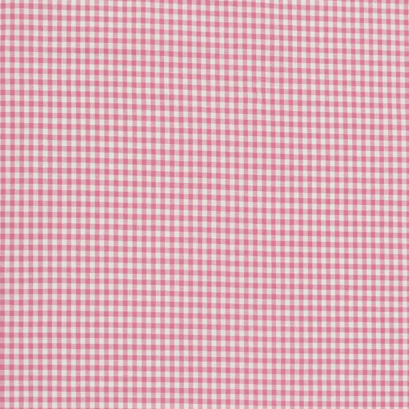 Baumwollstoff kariert weiß rosa 5mm Highlight