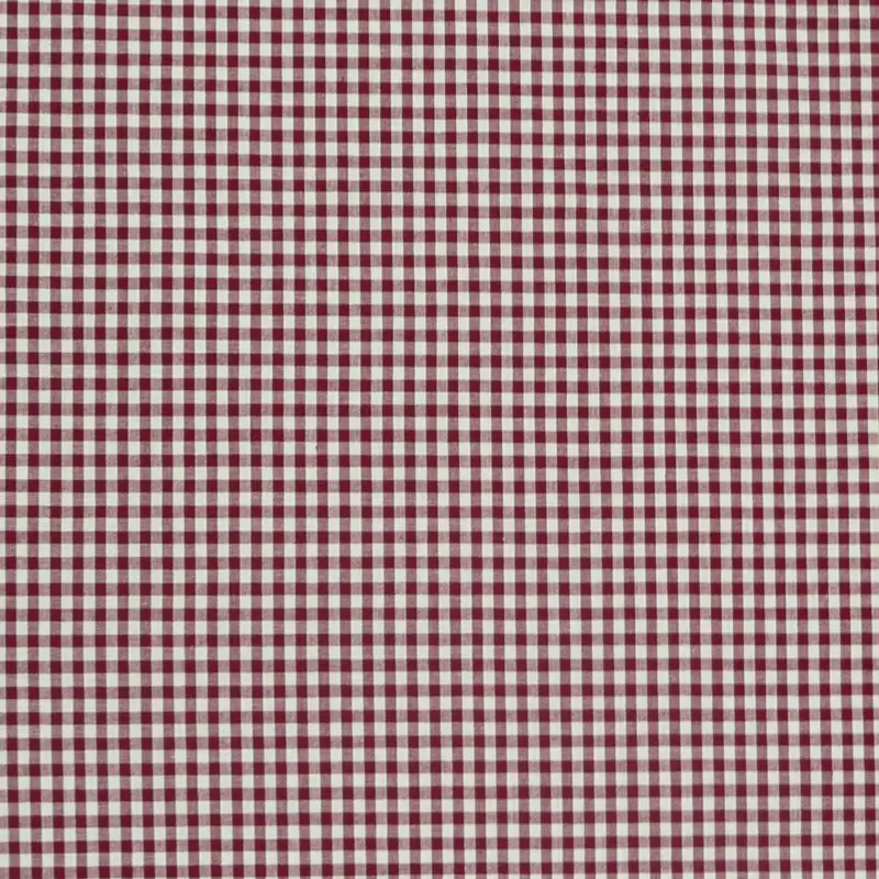 Top-Angebot Baumwollstoff kariert weiß dunkelrot 5mm 1,4m Breite