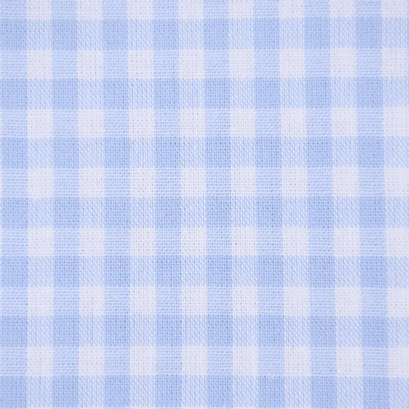 Letzte Chance Baumwollstoff kariert weiß hellblau 5mm