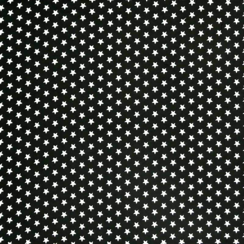 Wochenendangebot Baumwollstoff Sterne ca. 1x1cm schwarz weiß