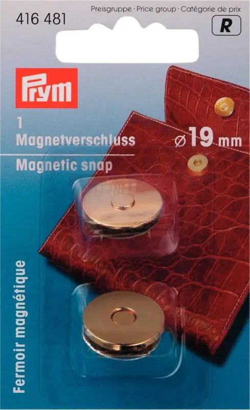 Prym Magnet-Verschluss 19mm goldfarbig Echt