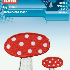Prym Applikation Pilz Pfiffer 2 Stück 5x6 und 2,5x3cm Neu