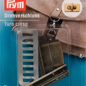 Begrenztes Angebot Prym Drehverschluss für Taschen altmessing 3,5x1,4cm
