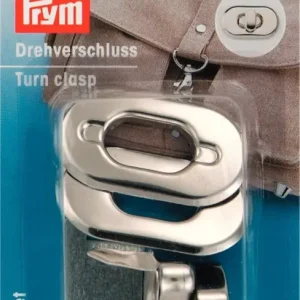 Markenprodukt Prym Drehverschluss für Taschen silber 3,5x2cm