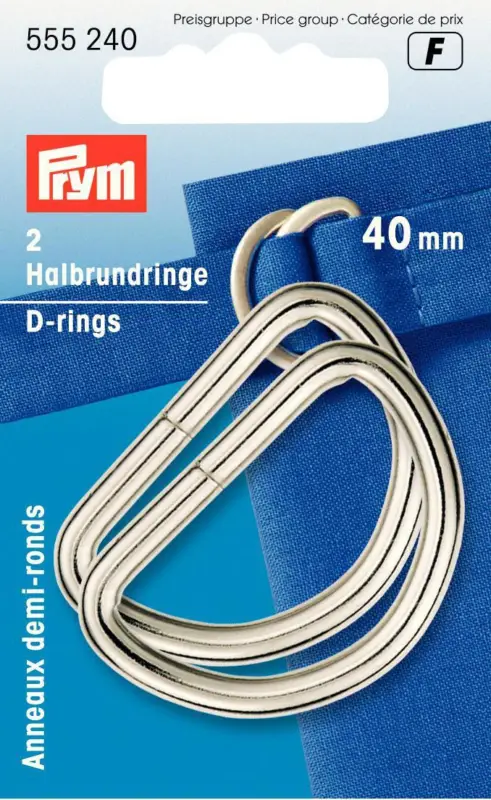Prym Halbrundringe D-Ringe 40mm silber Saisonangebot