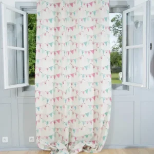 Vorhang Gardine Ösenschal Fahnengirlande 245cm oder Wunschlänge Nur Heute