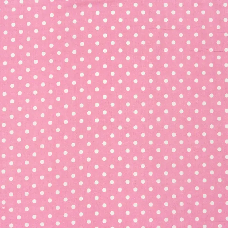 Baumwollstoff Punkte groß Ø 7mm rosa weiß Super-Preis