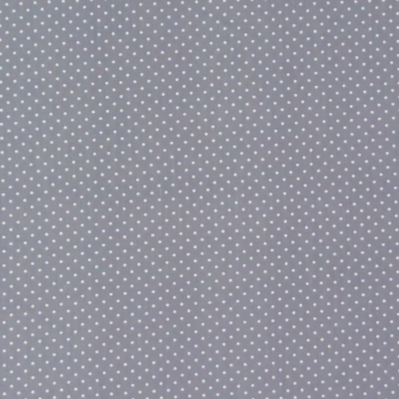 Bestseller Baumwollstoff Punkte klein Ø 1mm grau weiß