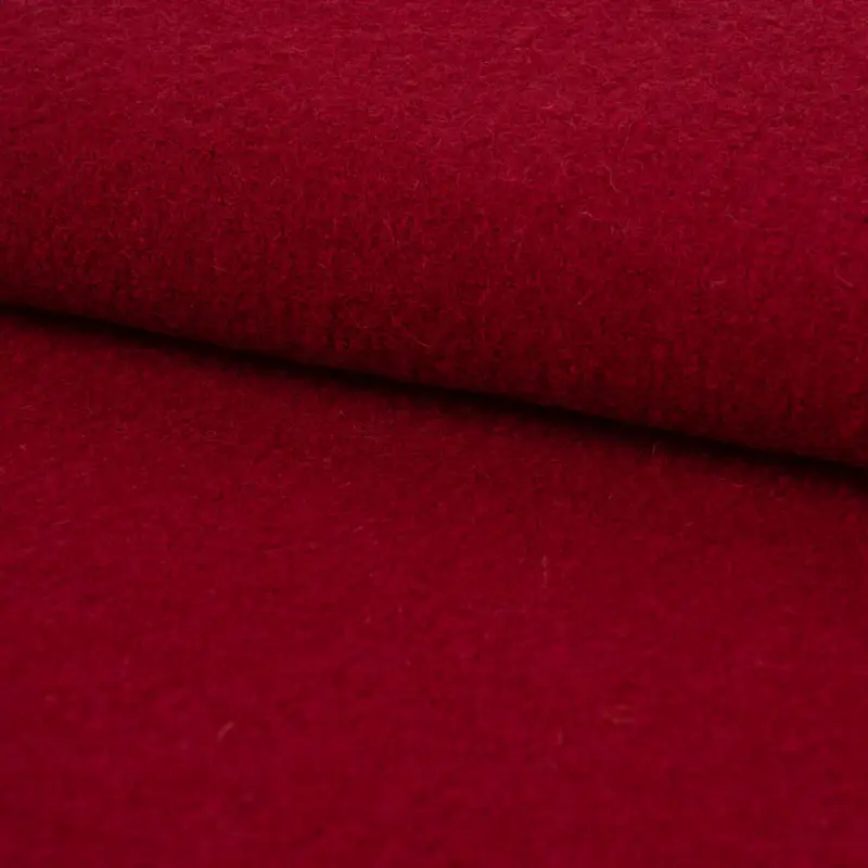 Walkloden Mantelstoff Wollstoff aus reiner Schurwolle rot 147cm Breite Neue Kollektion