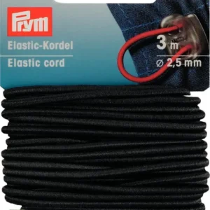 Preisreduziert Prym Elastic Kordel Band Gummiband 2,5 mm schwarz 3m