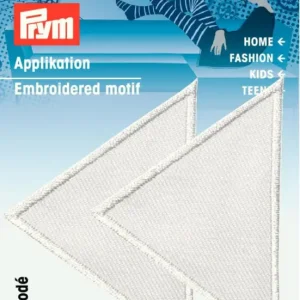Neu Prym Applikation Dreieck weiß 6x5cm