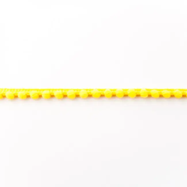 Bommelborte PomPom Borte Zierband mini gelb Breite: 0,4cm Wochenendangebot