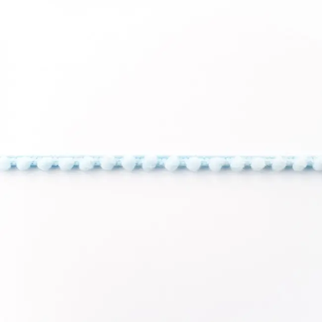 Bommelborte PomPom Borte Zierband mini hellblau Breite: 0,4cm Expressversand