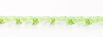 Schnäppchen Satinband mit Organza und Punkten lime 1,9cm