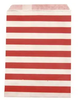Rayher Papiertütchen Tüten Lebensmittelecht rot weiß Streifen 25 Stück 12,9x16,8cm Beliebt