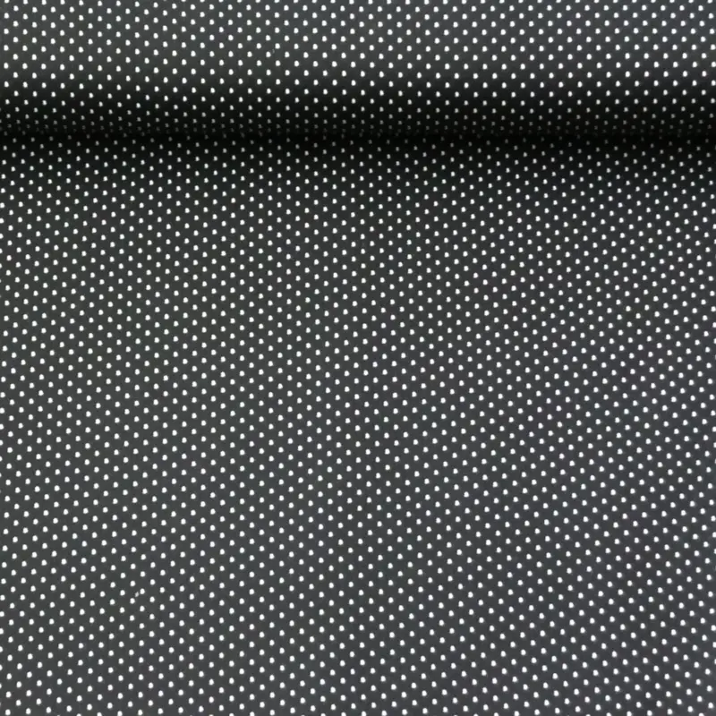 Preisknaller Baumwollstoff Punkte mini Ø 1mm schwarz weiß