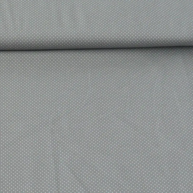 Versand Am Gleichen Tag Baumwollstoff Punkte mini Ø 1mm grau weiß