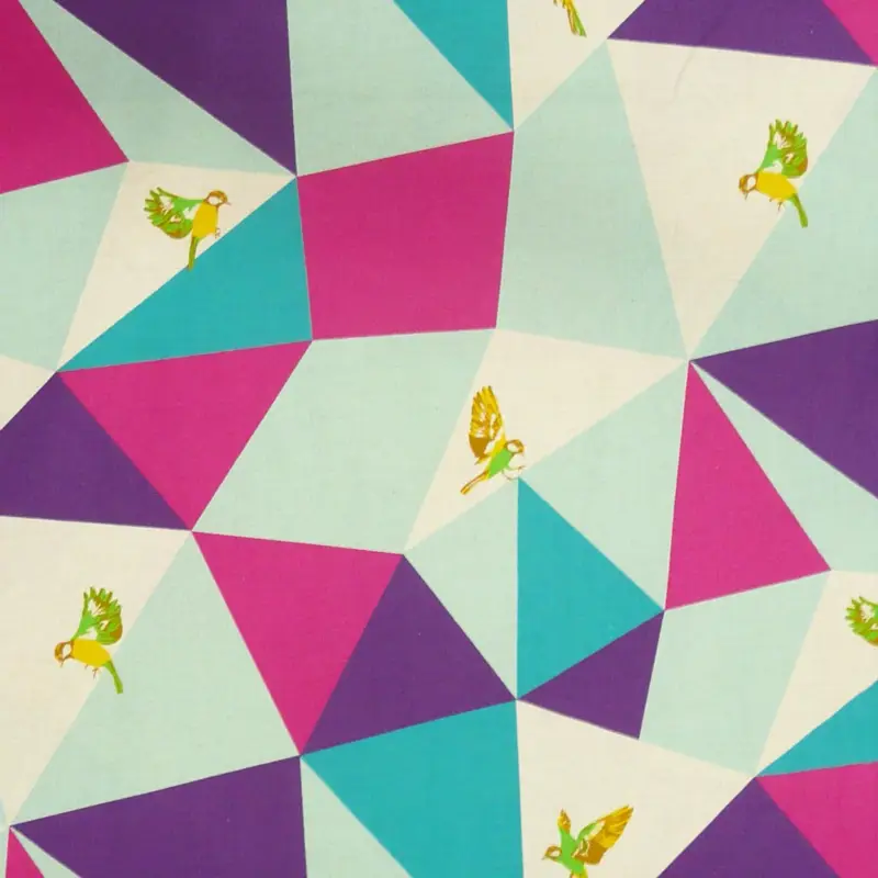 ECHINO BIRDS GEOMETRISCH Baumwollstoff 1,50m Breite Online Kaufen