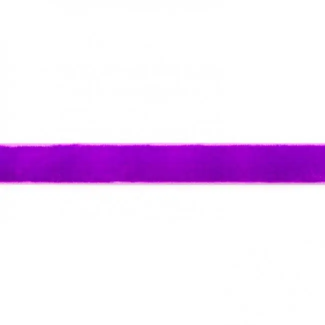 Direktkauf Samtband neon lila Meterware Breite: 15mm 100% Polyester