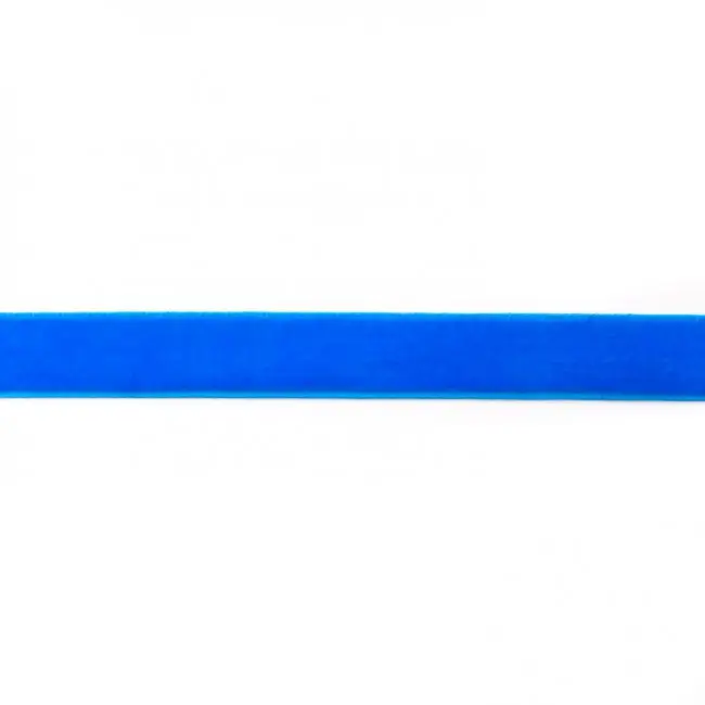 Sonderaktion Samtband neon blau Meterware Breite: 15mm 100% Polyester