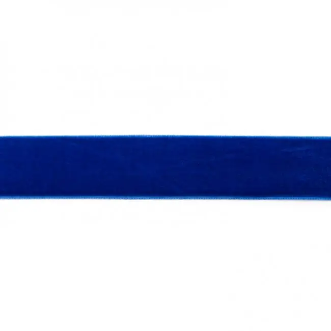 Samtband kobaltblau Meterware Breite: 25mm 100% Polyester Neu