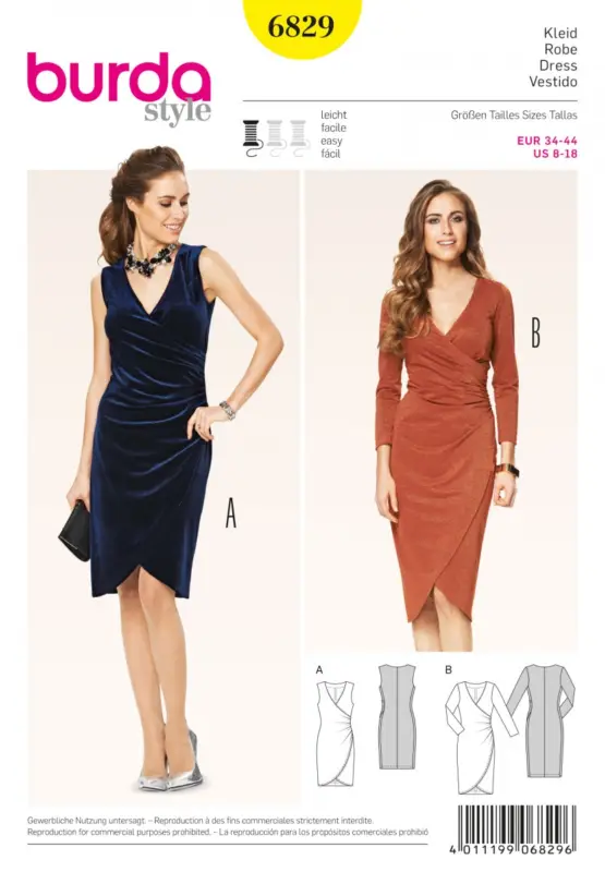 Schnäppchen BurdaSchnittmuster6829Kleid