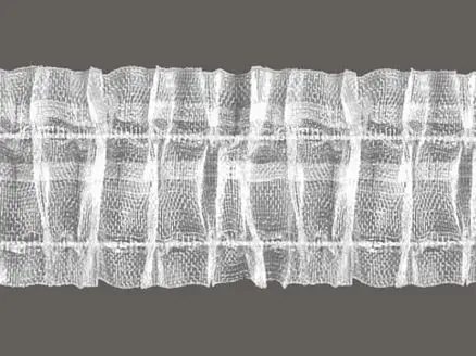 Markenprodukt Gardinenband Universalband 50mm volltransparent variabel
