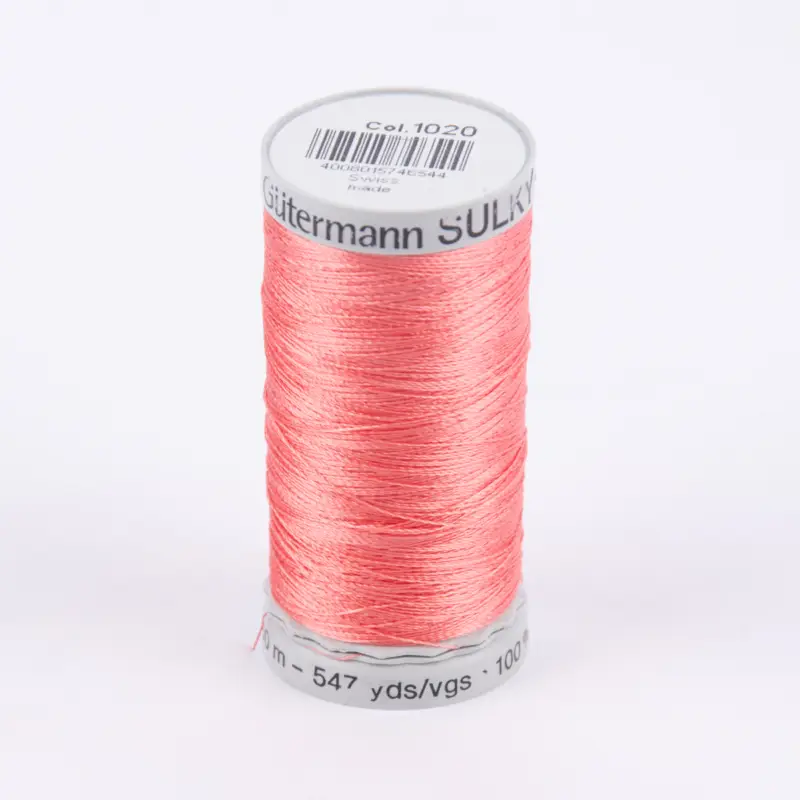 Stickgarn Farbnr. 1020 Gütermann 500 Meter/Spule Viscose Sulky Rayon 40 Top-Preis