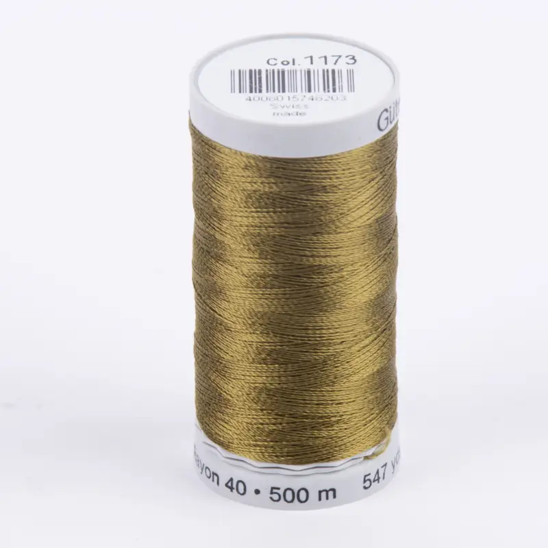 Stickgarn Farbnr. 1173 Gütermann 500 Meter/Spule Viscose Sulky Rayon 40 Heißes Angebot