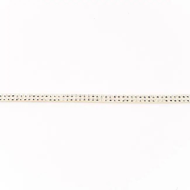 Wildleder Imitat Band beige mit silber farbigen Glitzer Steinen Meterware Breite: 0,5cm Aktuell