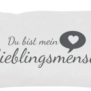 Wochenendangebot Kissen Spruchkissen Zitate Lieblingsmensch 30x50cm weiß