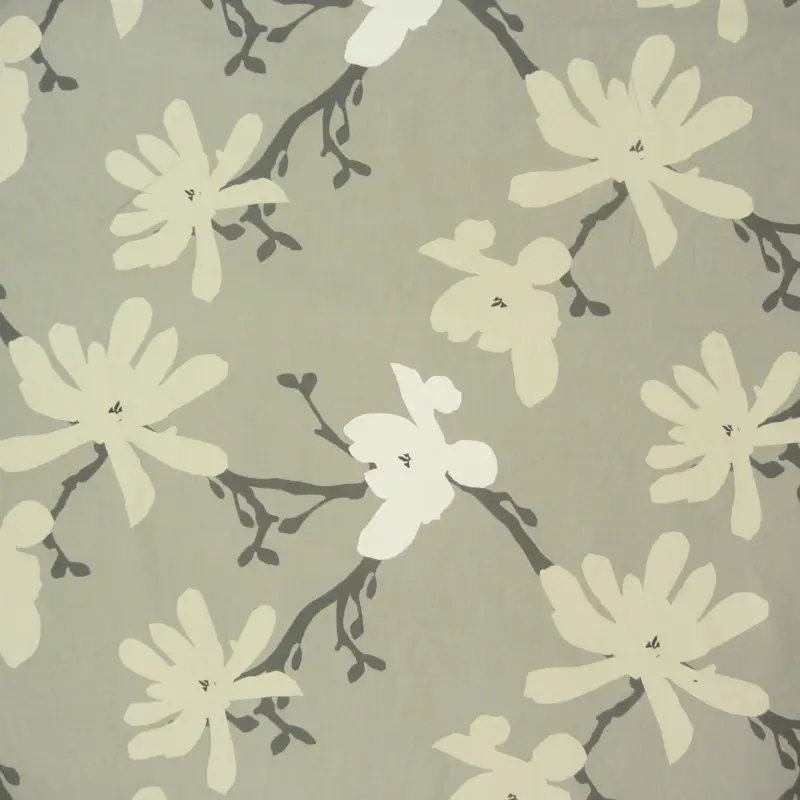 Clarke & Clarke Baumwollstoff Blumen Äste Tilda taupe grau creme Neuheit