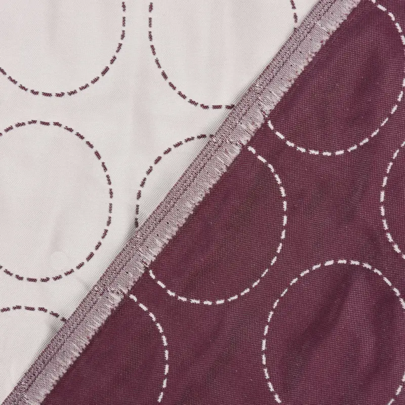 Schöner Wohnen Dekostoff Wendestoff Icecrea Kreise geometrisch weiß aubergine 122cm Breite Markenware