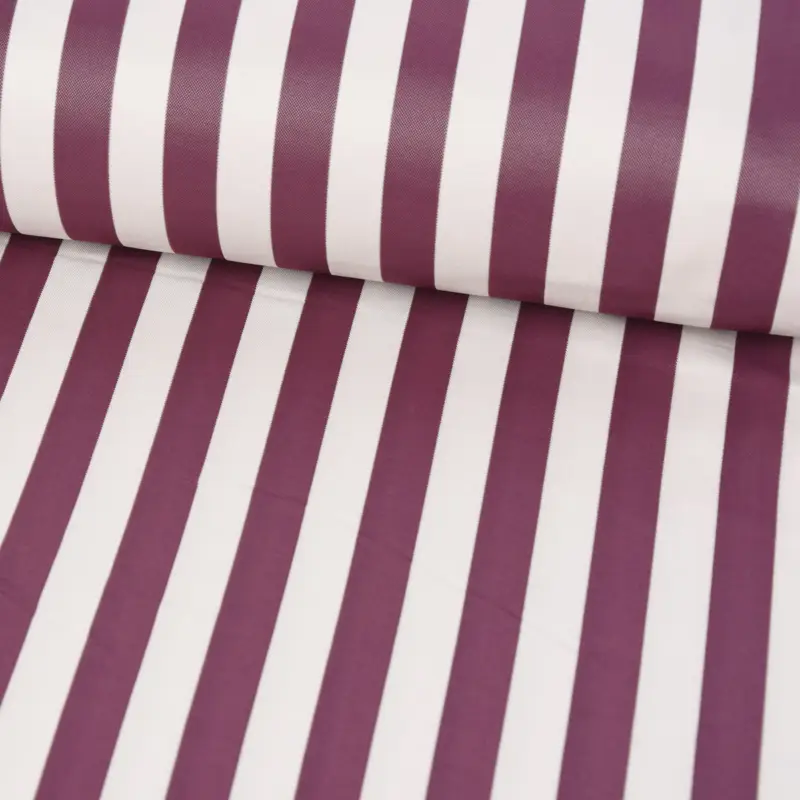 Schöner Wohnen Dekostoff Wendestoff Porto Streifen weiß aubergine 124cm Breite Top-Seller