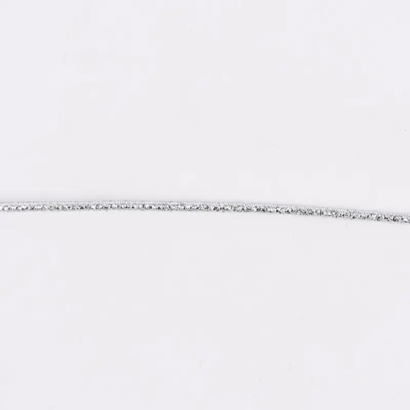 Gummi Kordel Metallic silber Breite: 4mm Günstig