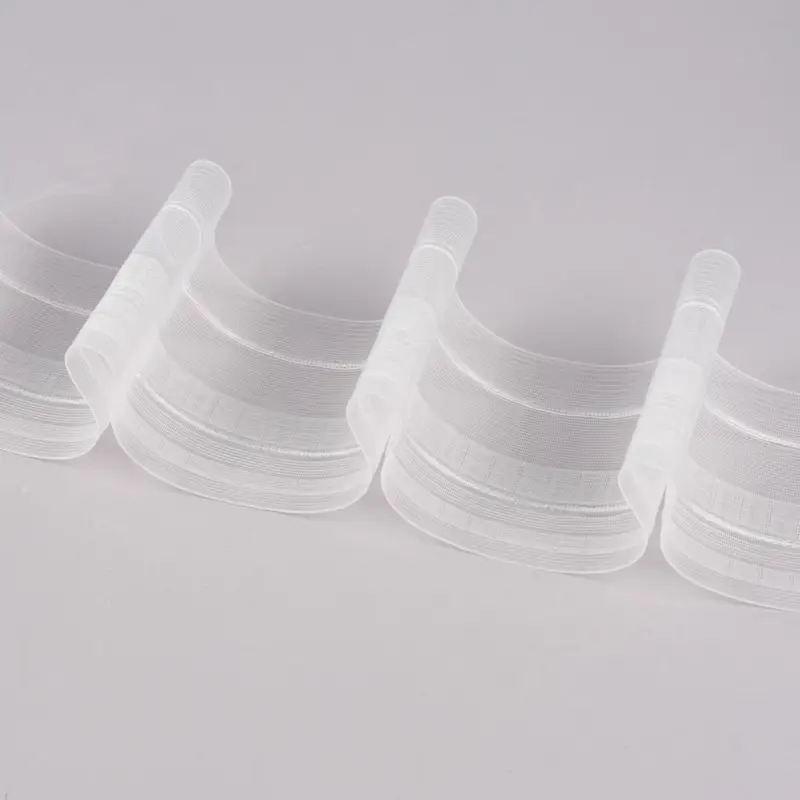 Neu Im Sortiment Gardinenband Faltenband 90mm volltransparent 1er Falte 1:2