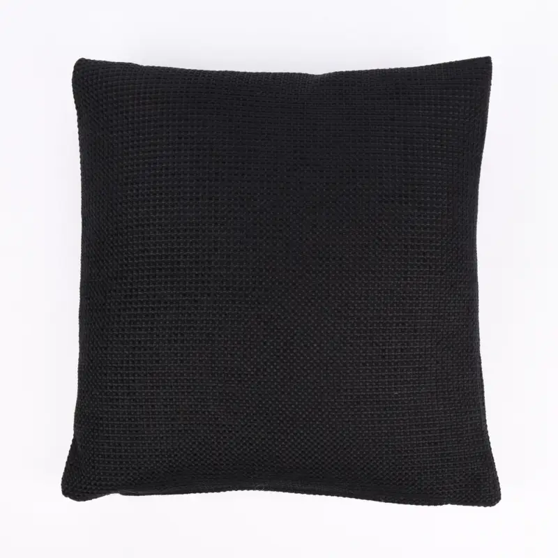Kissenhülle Dallas Strukturstoff uni schwarz 50x50cm Direkt Vom Hersteller