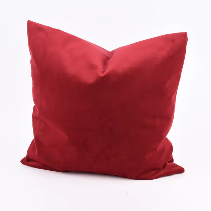 Kissenhülle Duval Samtoptik bordeaux rot 50x50cm Ausverkauf