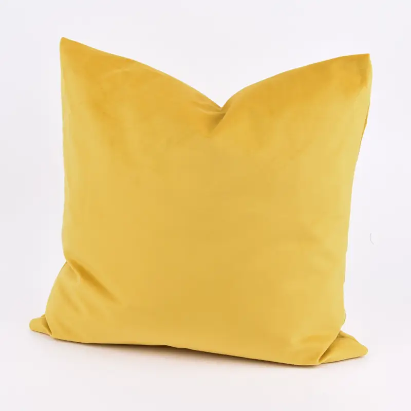 Kissenhülle Duval Samtoptik senf gelb 50x50cm Sichere Zahlung