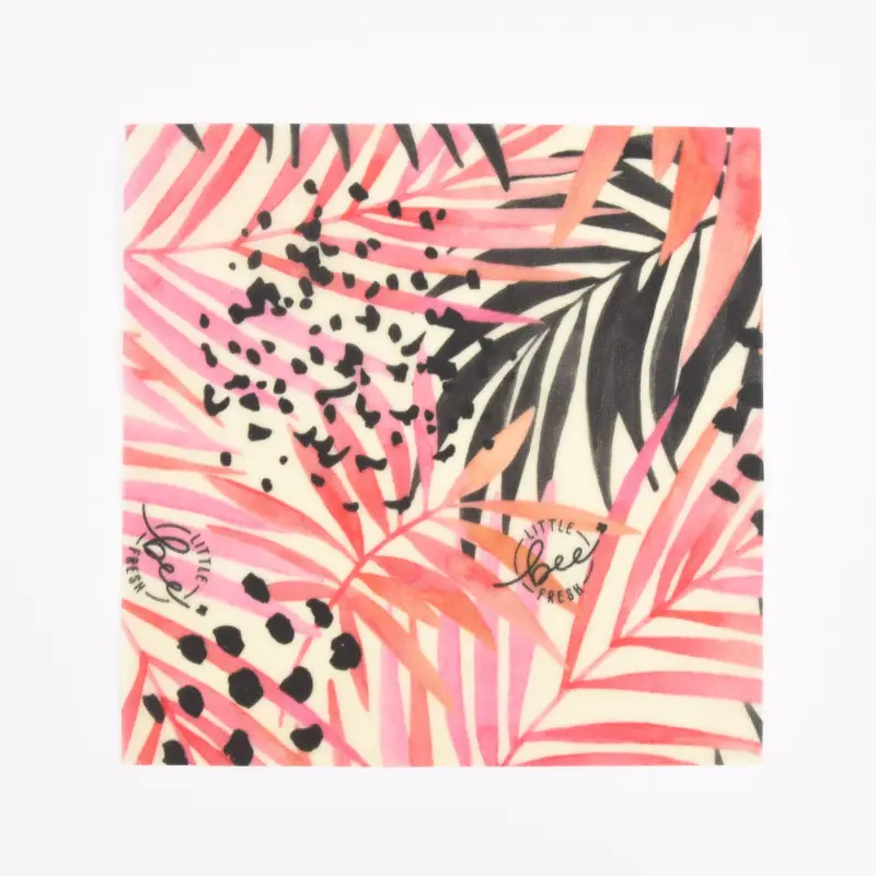 Kracherpreis Little bee Fresh Bio Bienenwachstuch Pink Jungle-Motiv verschiedene Größen