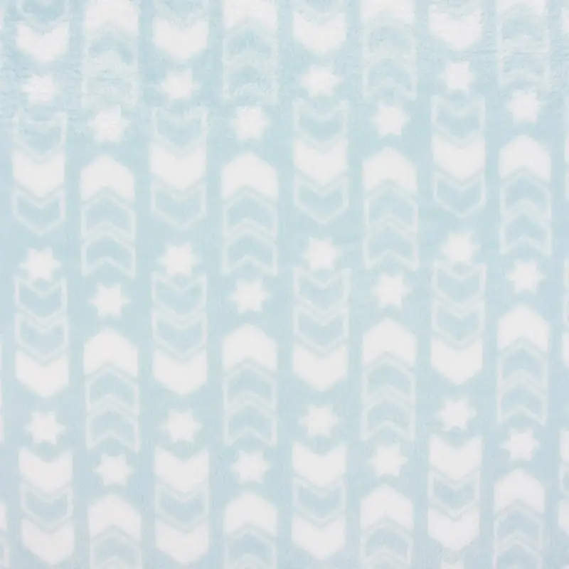 Wellness Fleece Pfeile Sterne mint weiß 1,5m Breite Neuheit