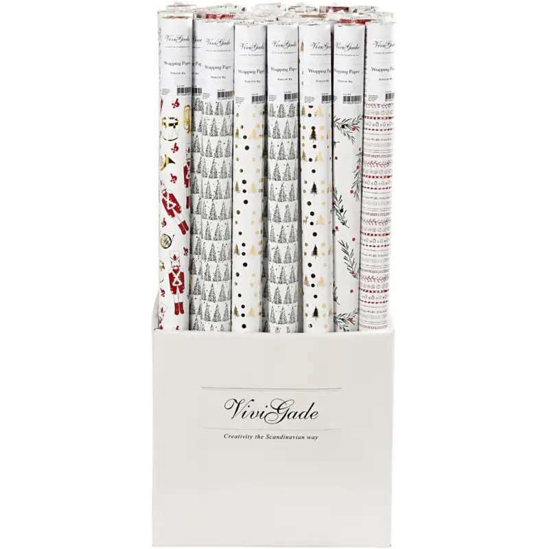 Creativ Company Geschenkpapier mit verschiedenen Weihnachtsmotiven 70x200cm 80g Aktuell