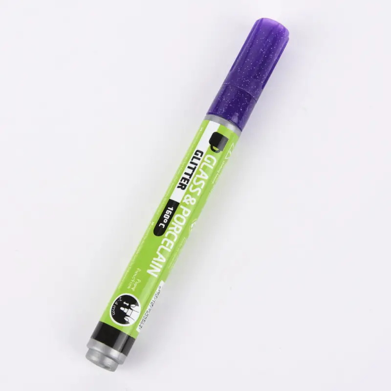 Creativ Company Glas- und Porzellanmalstift Strichstärke 2-4mm lila Glitter halbdeckend Neu Im Sortiment