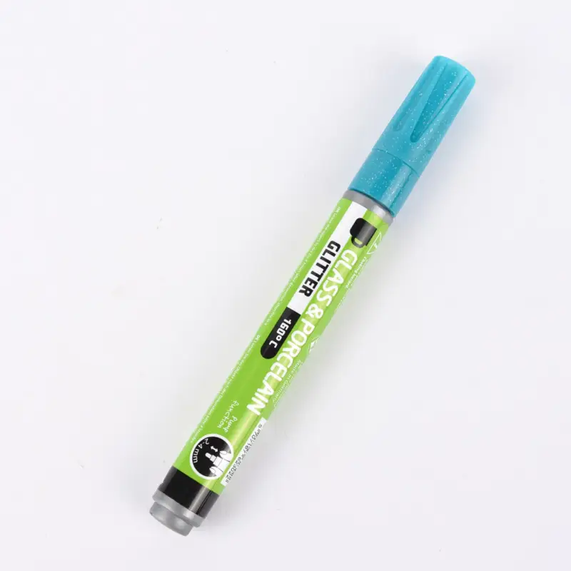 Creativ Company Glas- und Porzellanmalstift Strichstärke 2-4mm türkis Glitter halbdeckend Top-Seller