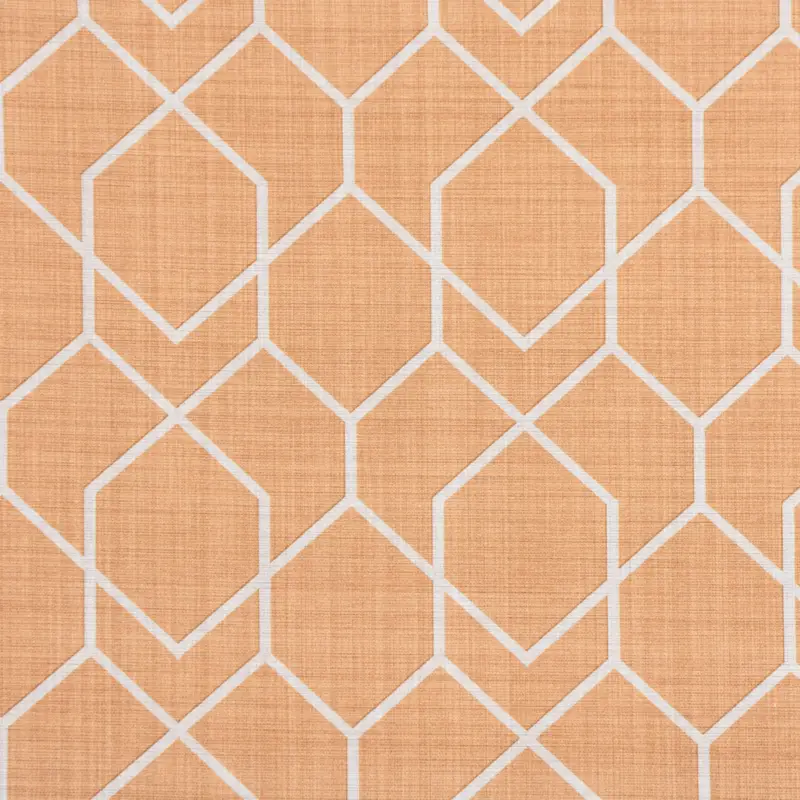 Highlight Gardinenstoff Dekostoff Jacquard Digitaldruck Geometrie Sechseck gelb beige 1,4m Breite
