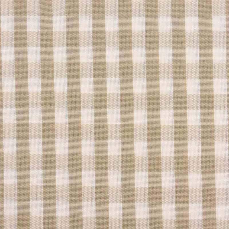 Gardinenstoff Dekostoff Landhausstoff weiß beige kariert 1,60m Breite Neuheit
