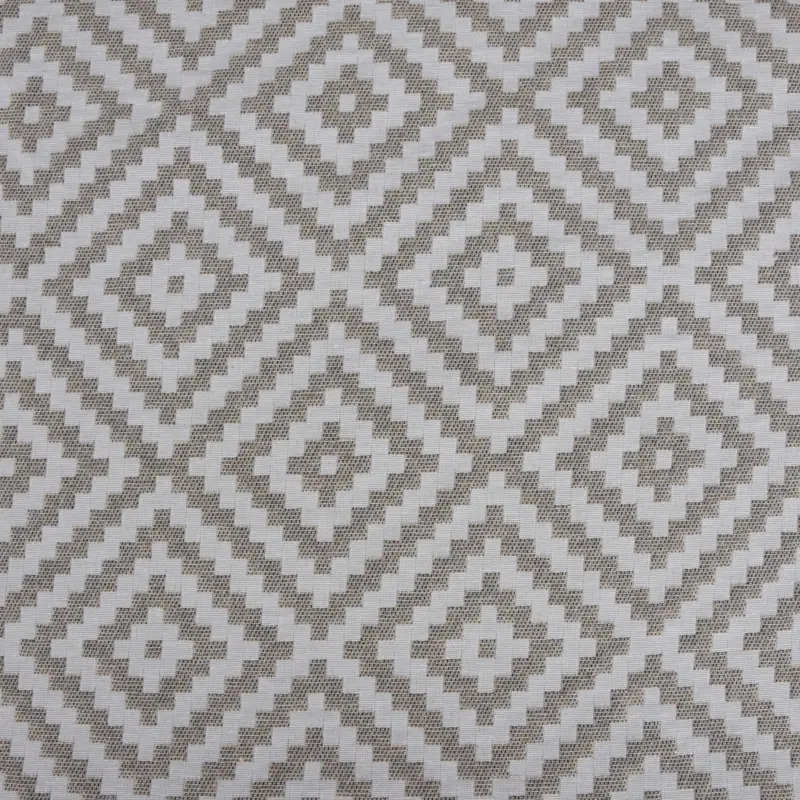 Dekostoff Jacquardstoff Wendestoff Leinen Rauten Inka ecru beige 1,50m Breite Must-Have